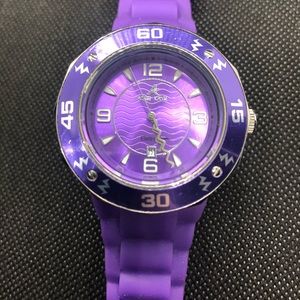 Adee Kaye purple rubber watch